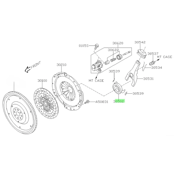 Rodamiento De Embrague Para Subaru Forester 2008 2012 2.0 Ej204